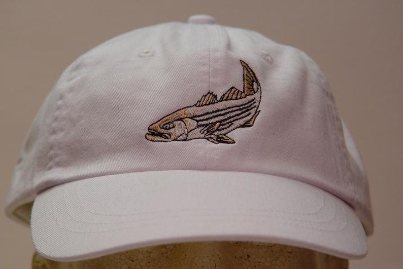 Striped Bass Hat Embroidered Striper Fish Wildlife Adult Etsy