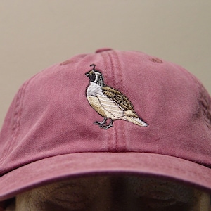 VALLEY QUAIL Bird Hat - One Embroidered Men Women Wildlife VALLEY QUAIL Bird Hat - One Embroidered Men Women Wildlife