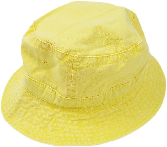 Buy LEMON YELLOW XL Bucket Hat One Women Men Adams Casual Beach