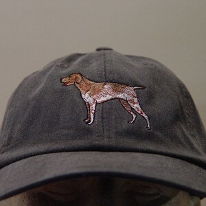Men's German Pointer Embroidered Baseball Cap - Washed Cotton, Adjustable Strap, One Size