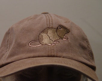 BROWN RAT RODENT Hat - Embroidered Men Women Wildlife Baseball Cap - Price  Embroidery Apparel - 24 Color Adult Mom Dad Gift Caps Long Tail