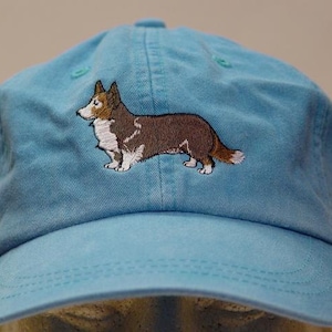 カーディガン ウェルシュ コーギー 犬用帽子 - 刺繍入り メンズ レディース ベースボールキャップ - 刺繍入りアパレル - 24色 ママ パパ ギフト キャップ 小型 家 ペット