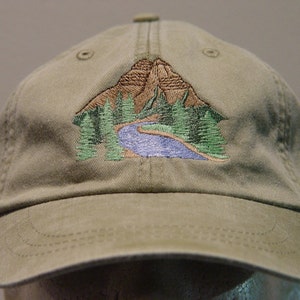 MOUNTAIN NATIONAL PARK Hat One Embroidered Wildlife Women Men Cap Price Embroidery Apparel 24 Color Mom Dad Outdoor Gift Caps Available image 1