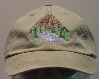 MOUNTAIN NATIONAL PARK Hat One Embroidered Wildlife Women Men Cap - Price Embroidery Apparel - 24 Color Mom Dad Outdoor Gift Caps Available