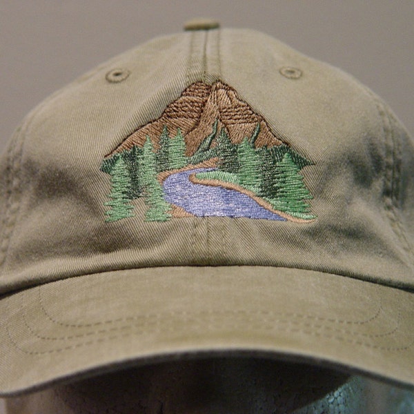 MOUNTAIN NATIONAL PARK Hat One Embroidered Wildlife Women Men Cap - Price Embroidery Apparel - 24 Color Mom Dad Outdoor Gift Caps Available