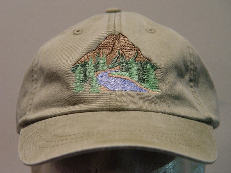 MOUNTAIN NATIONAL PARK Hat One Embroidered Wildlife Women Men Cap Price Embroidery Apparel 24 Color Mom Dad Outdoor Gift Caps Available image 1