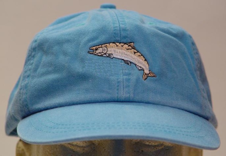 Atlantic Salmon Hat One Embroidered Fish Men Women Wildlife Etsy