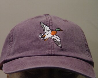 マガモの鳥帽子 - 刺繍入りメンズ レディース ワイルドライフキャップ