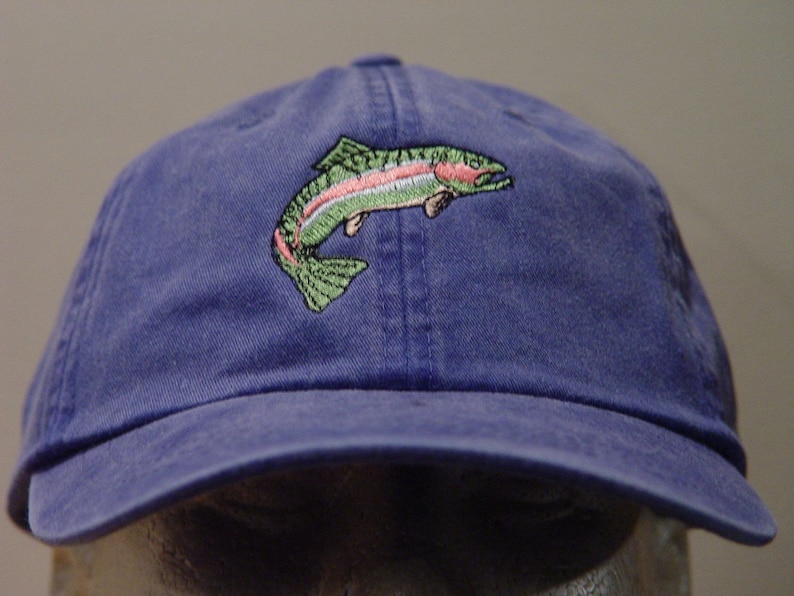 RAINBOW TROUT Fish Hat One Embroidered Men Women Wildlife Etsy
