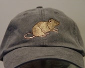 BROWN RAT RODENT Hat - Embroidered Men Women Wildlife