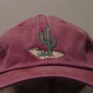 CACTUS DESERT HAT Embroidered Men Women Wildlife Baseball Cap Price Embroidery Apparel 24 Color ...