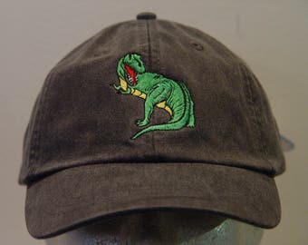 TYRANNOSAURUS T REX Dinosaur Embroidered Predator Adult Men Women Cap Hat - Price Embroidery Apparel - 24 Color Mom Dad Gift Baseball Caps