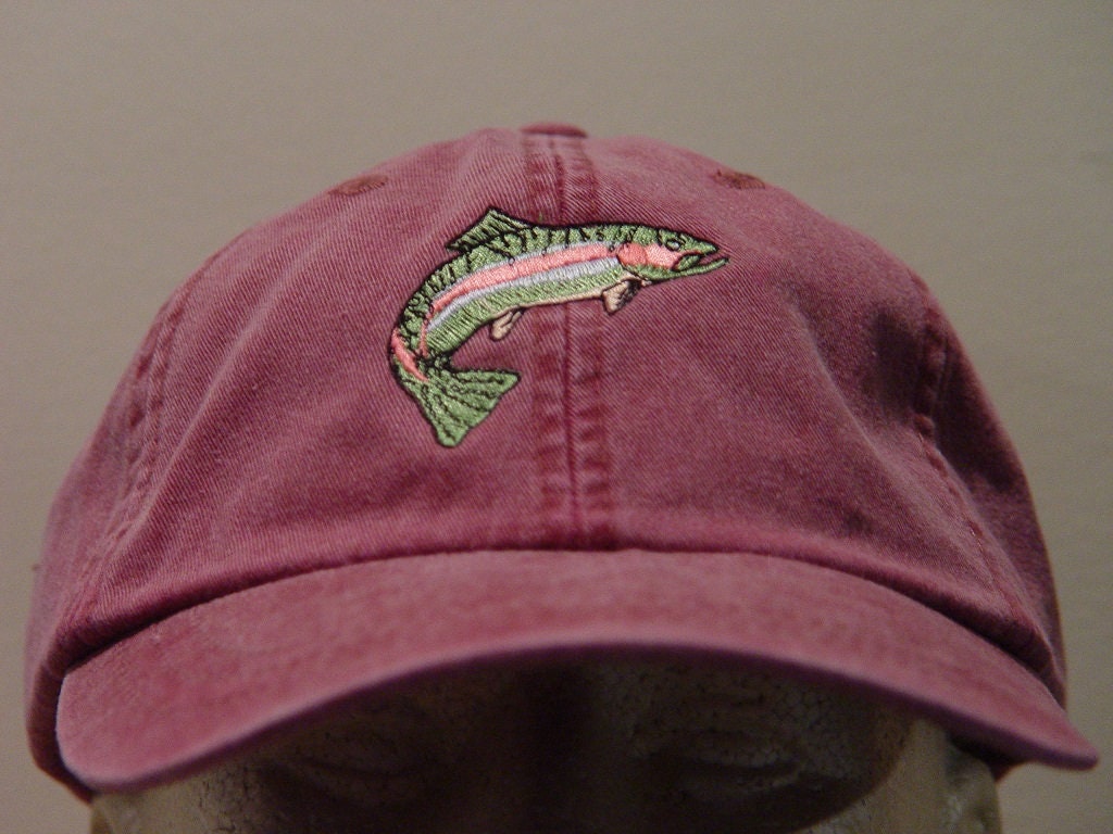 RAINBOW TROUT Fish Hat One Embroidered Men Women Wildlife Etsy