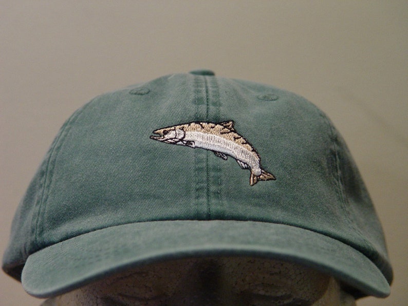 Atlantic Salmon Hat One Embroidered Fish Men Women Wildlife Etsy