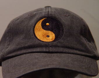 陰陽シンボルハット - 刺繍入り中国哲学メンズレディースキャップ