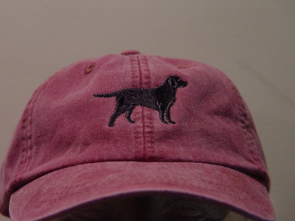 ブラック ラブラドール レトリバー 犬用帽子 刺繍入り メンズ