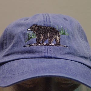Black Bear Hat - One Embroidered Men Women Wildlife Baseball Cap ...
