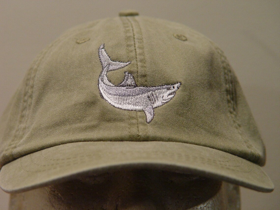 GREAT WHITE SHARK Hat - Embroidered Men Women Marine Wildlife Cap ...