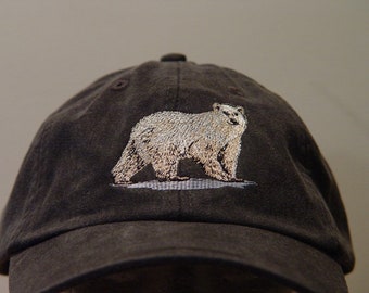 POLAR BEAR Hoed - Een geborduurde mannen vrouwen Papa Moeder Wildlife Cap Prijs Borduurkleding 24 Kleur Cadeau Volwassen Baseball Caps Sea Bear Arctic