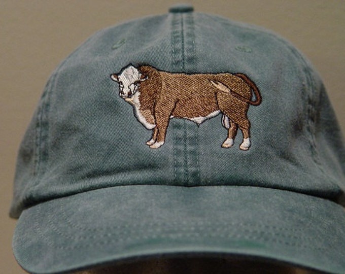 Hereford Bull Beef Cattle Farm Hat Embroidered Men Women Cap Price