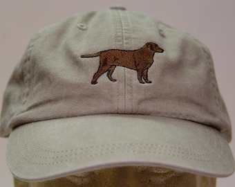 Chocolate Labrador Retriever Dog Hat - Embroidered Men Women Cap - Price Embroidery Apparel 24 Color Adult Mom Dad Pet Lab Breed Gifts Caps
