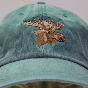 ELANDENHOED - Eén geborduurde natuur mannen vrouwen katoenen baseballpet - prijs borduurkleding 24 kleuren moeder vader cadeau Noord-Amerika hertenpetten