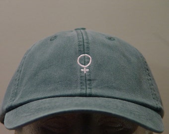 VENUS Female Symbol Hat - Embroidered Astrological Goddess Cap  - Price Embroidery Apparel 24 Color Women Mom Sister Mars Baseball Gift Caps