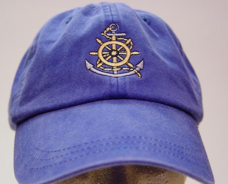 SAIL BOAT NAUTICAL SEA Embroidery Embroidered Adjustable Hat Baseball Cap 