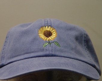 Chapeau TOURNESOL - Casquette de baseball brodée jardin automne femme homme - 24 couleurs de casquettes pour adulte, papa et maman disponibles - Prix