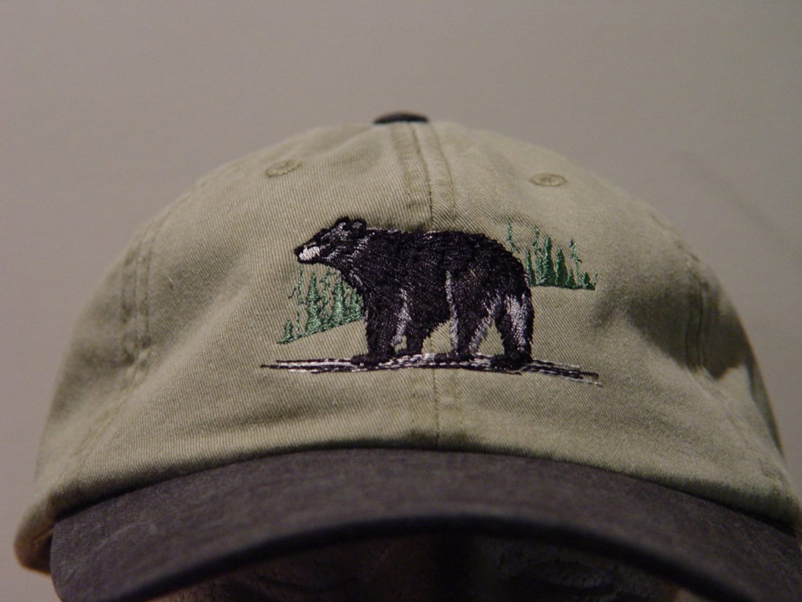 BLACK BEAR HAT - One Embroidered Men Women Wildlife Baseball Cap ...