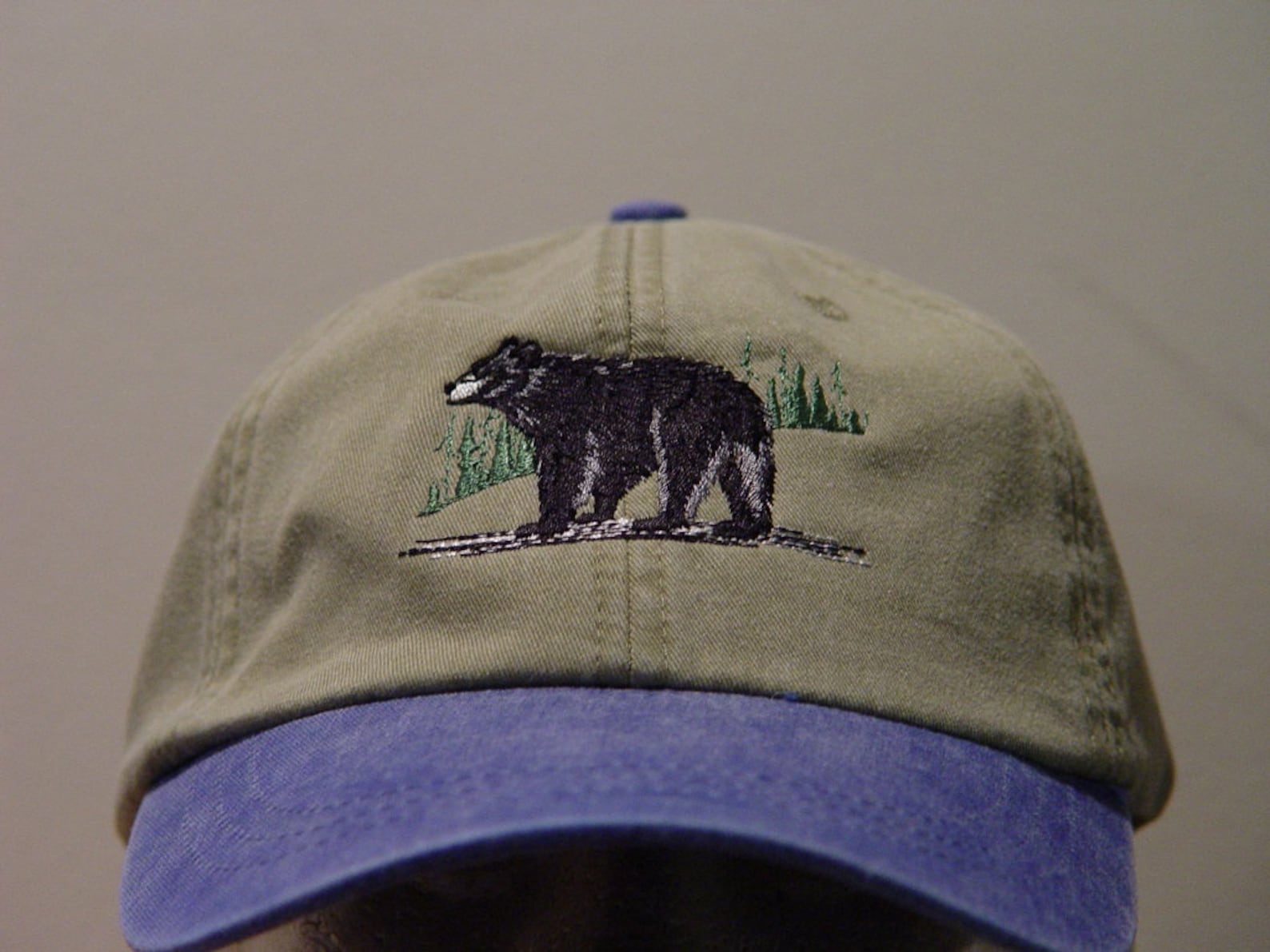 BLACK BEAR HAT - One Embroidered Men Women Wildlife Baseball Cap ...