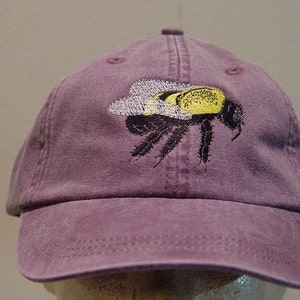 BUMBLEBEE CAP - One Embroidered Women Men Wildlife Baseball Hat - Price Embroidery Apparel Mom Dad Colony Queen Gift Hats - 24 Color Caps