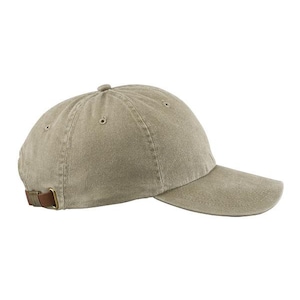 KHAKI HAT - One Women Men Adams Low Profile Cotton Baseball Cap  - 24 Color Mom Dad Gift Solid Color Hats Available Price Apparel Embroidery