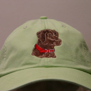 Chocolate Labrador Retriever Dog Hat - Embroidered Men Women Cap - Price Embroidery Apparel - 24 Color Mom Dad Gift Pet Lab Large Breed Cap