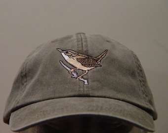 CAROLINA WREN State Bird Hat - Embroidered Men Women Wildlife Cap - Price Embroidery Apparel 24 Color Adult Mom Dad Gift South Carolina Caps