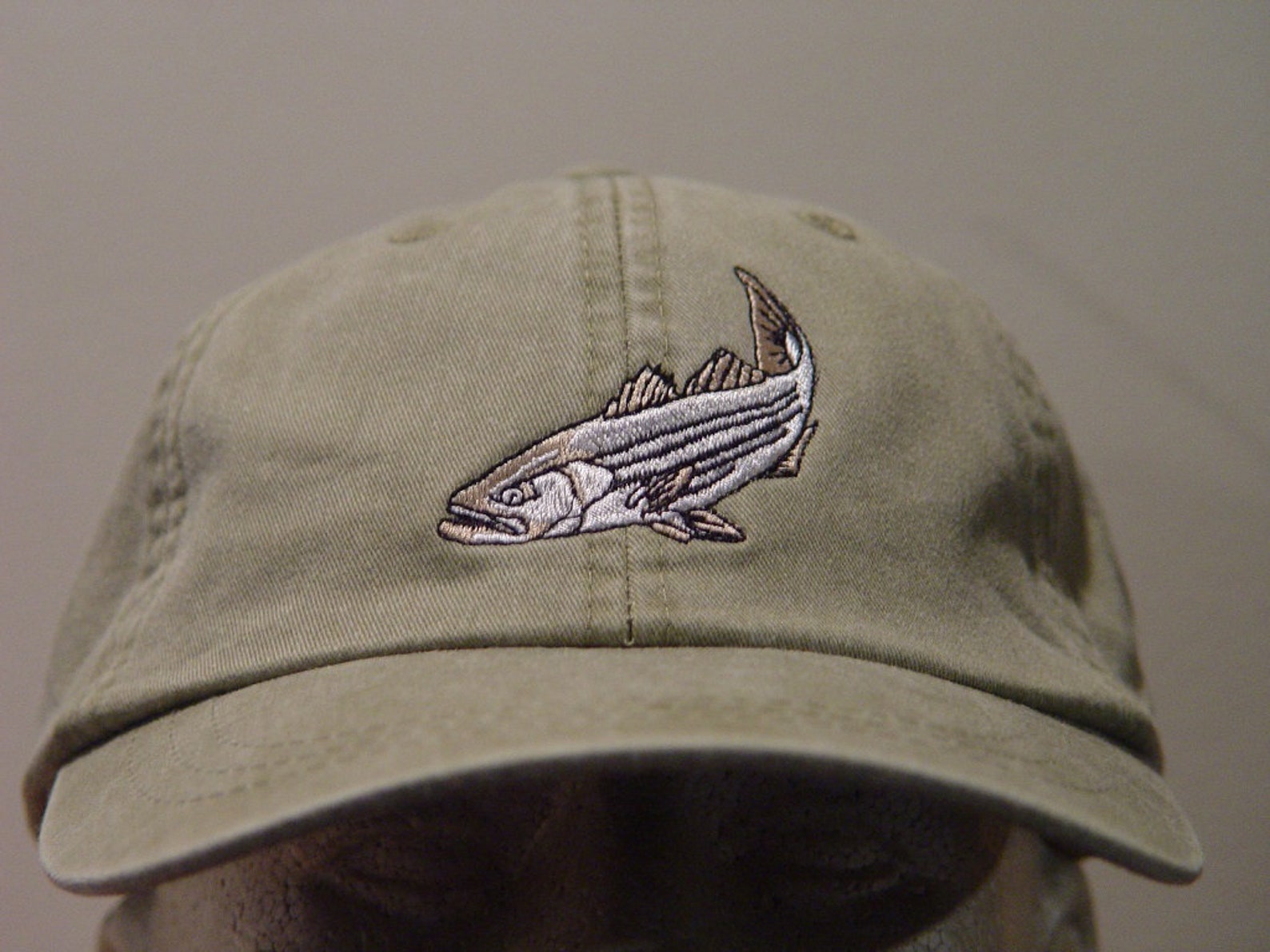 Striped Bass Hat Embroidered Striper Fish Wildlife Adult Etsy