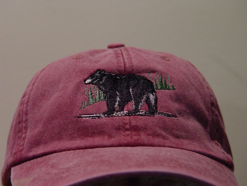 Black Bear Hat One Embroidered Men Women Wildlife Baseball | Etsy
