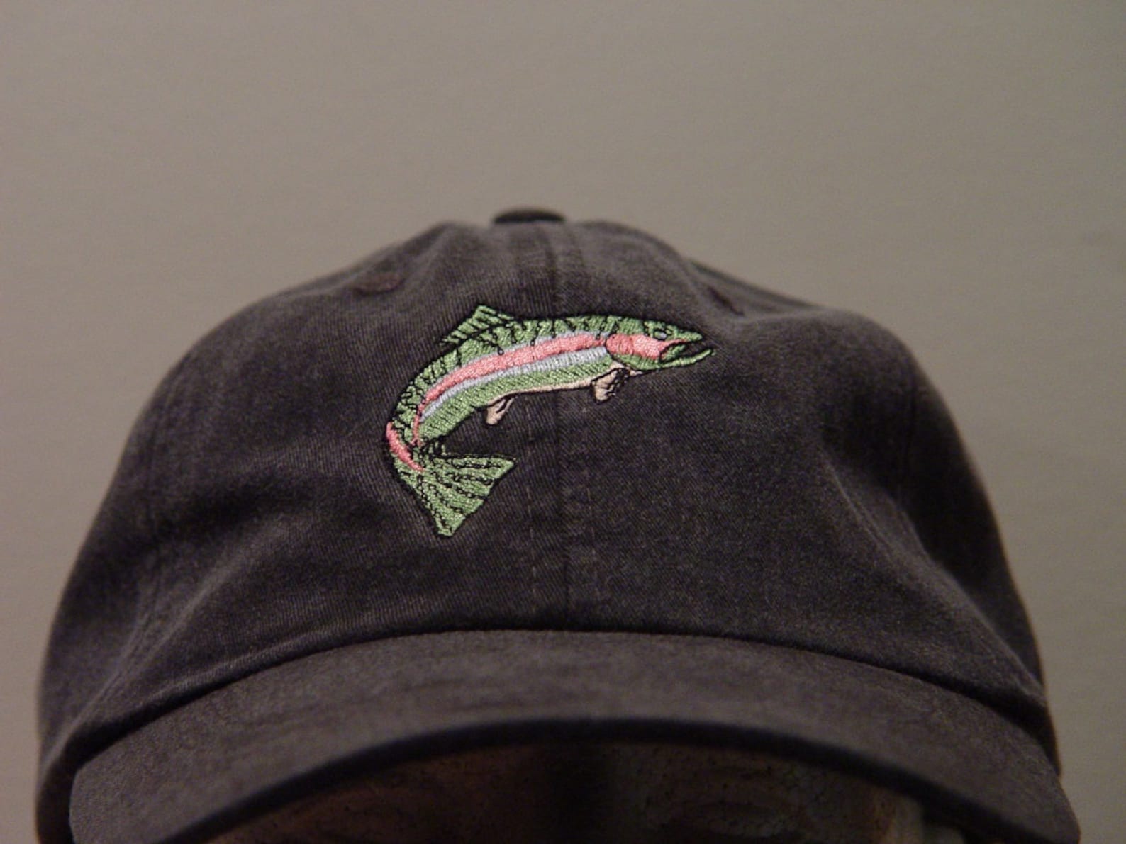 RAINBOW TROUT Fish Hat - One Embroidered Men Women Wildlife Cap - Price ...