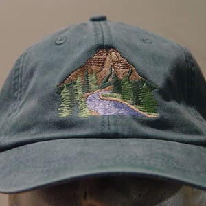 MOUNTAIN NATIONAL PARK Hat One Embroidered Wildlife Women Men Cap Price Embroidery Apparel 24 Color Mom Dad Outdoor Gift Caps Available image 5