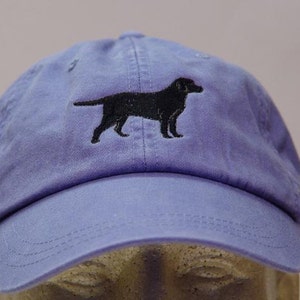 Black Labrador Retriever Dog Hat - One Embroidered Men Women Cap - Price Embroidery Apparel - 24 Color Black Lab Mom Dad Gift Caps Available