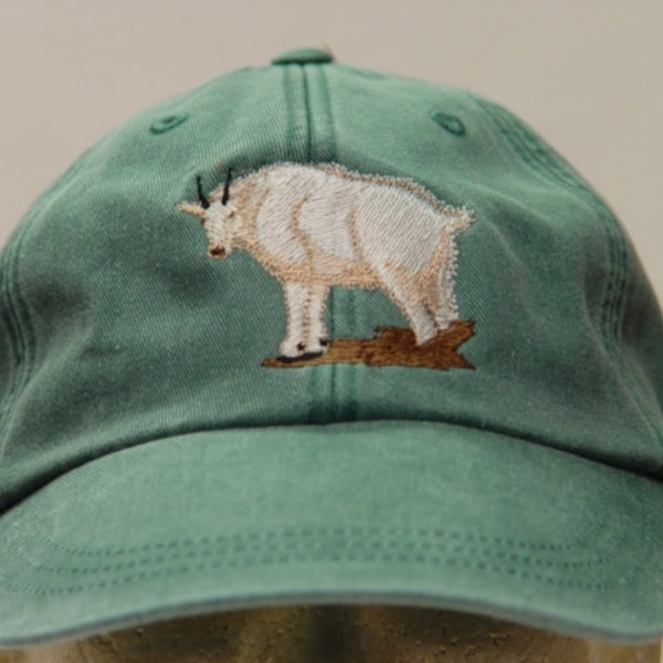 BERGGEIT HAT - Geborduurde mannen vrouwen Wildlife Baseball Cap - Prijs Borduurkleding - 24 kleuren moeder vader Rocky Mtn Animal Gift Caps