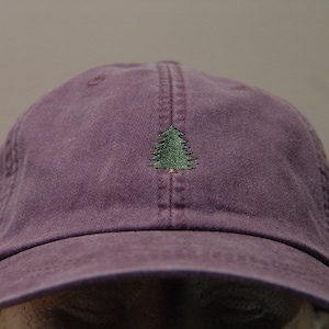 EVERGREEN PINE TREE Hat - One Embroidered Men Women Wildlife Cap  Price Embroidery Apparel 24 Color Mom Dad Gift Forest Woods Caps Available