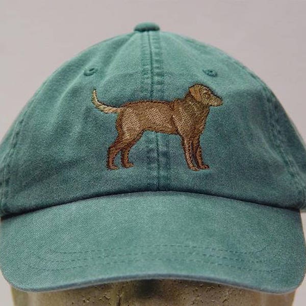 Chesapeake Bay Retriever Dog Hat - One Embroidered Men Women Cap - Price Embroidery Apparel - 24 Color Mom Dad Gift Sport Breed Pet Caps