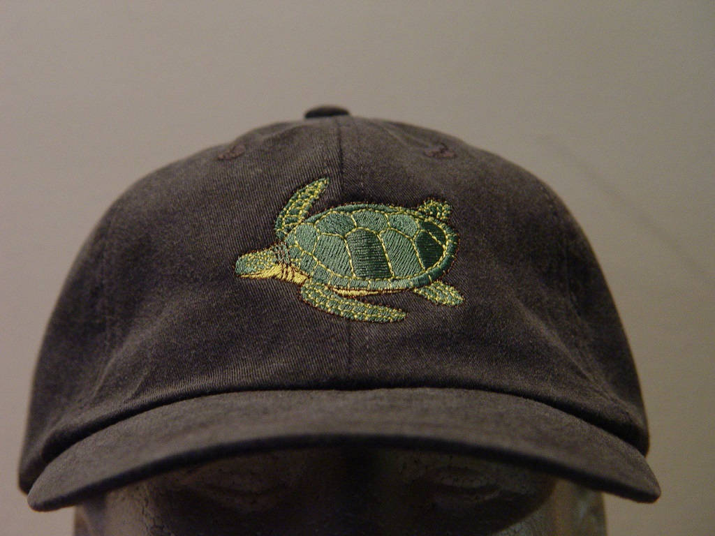 Sea Turtle Shell Pattern Cap SEA TURTLE HAT - Embroidered Men Women Marine Wildlife Cotton Cap ...
