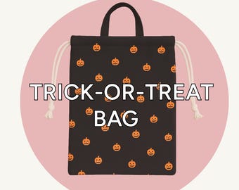 Halloween Trick or Treat Bag Sewing Pattern: Beginner Friendly DIY (PDF Pattern)