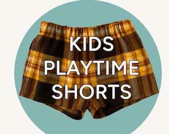 Boys Playtime Shorts Sewing Pattern: Beginner-Friendly PDF (Sizes 2T-7)