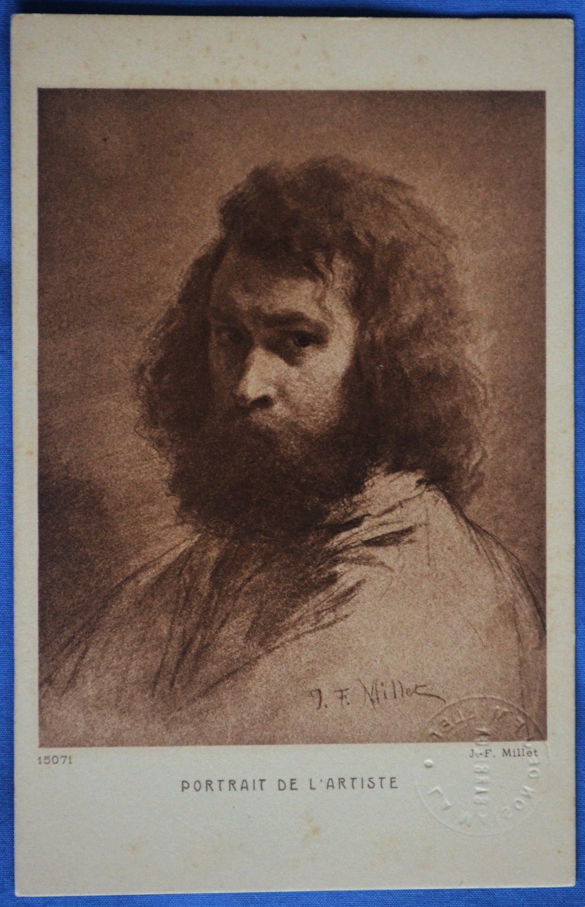 Art Millet Self Portrait de L'Artiste Antique Postcard Etsy
