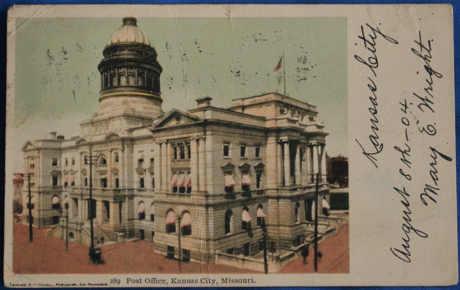 Post Office Kansas City MO Missouri Used Antique UDB Postcard Etsy