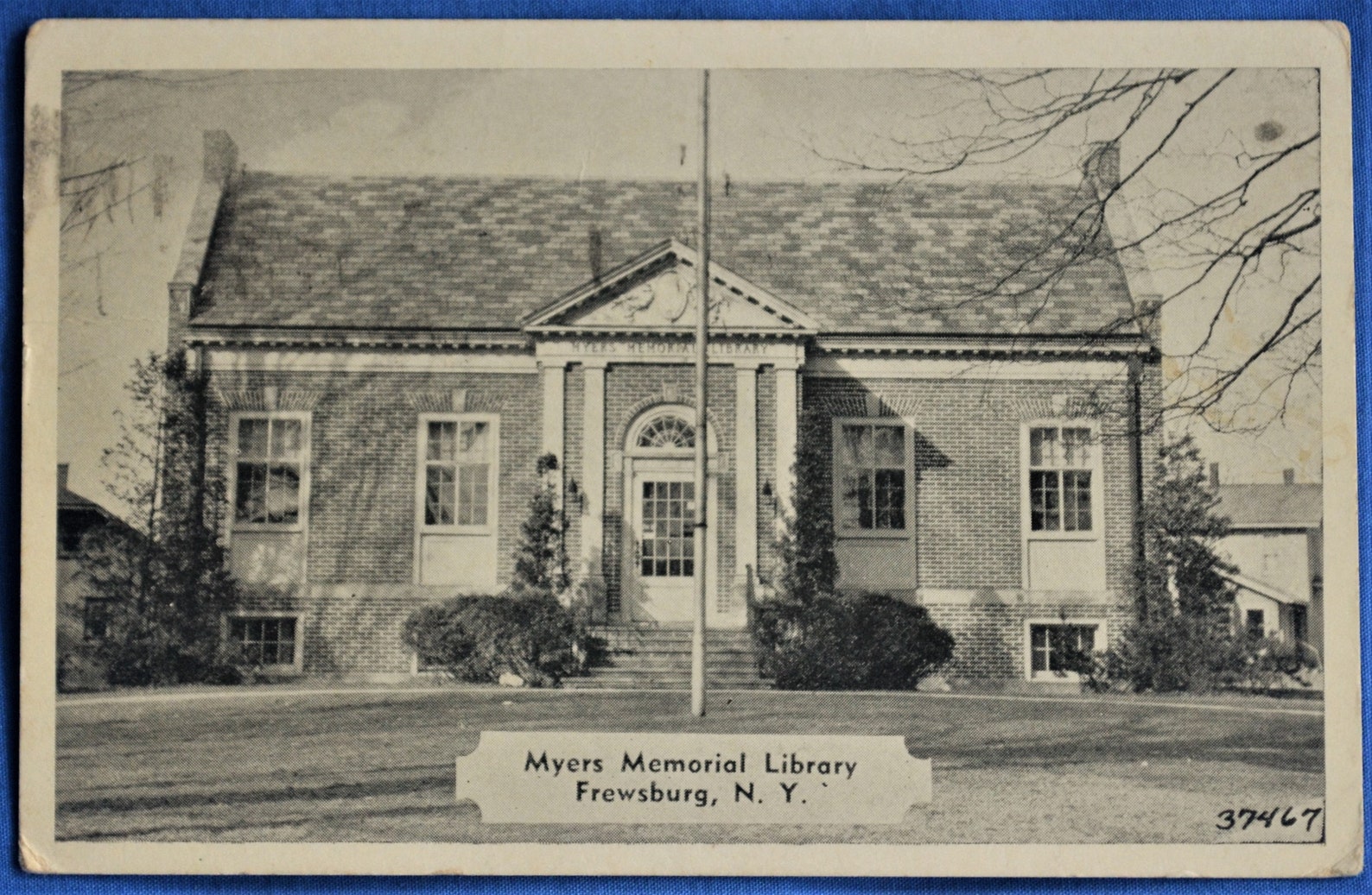 Myers Memorial Library Frewsburg New York Vintage Postcard Etsy