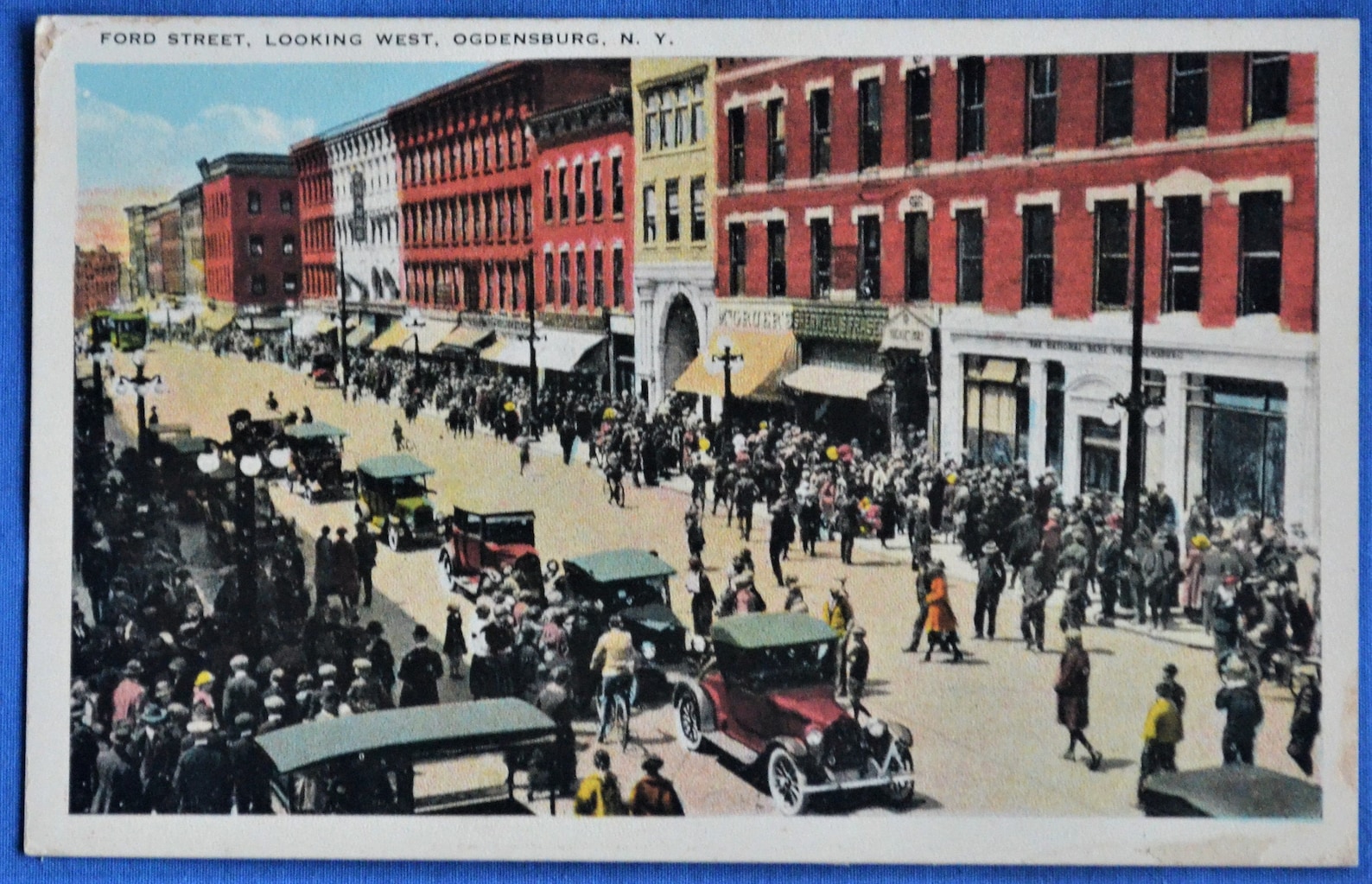 Ford Street Ogdensburg New York White Border Postcard Etsy